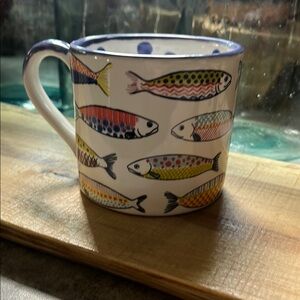 Mackenzie Childs Go Fish Mug
